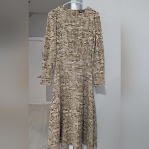 Junee Elegant Fit And Flare Tea Length  Dress